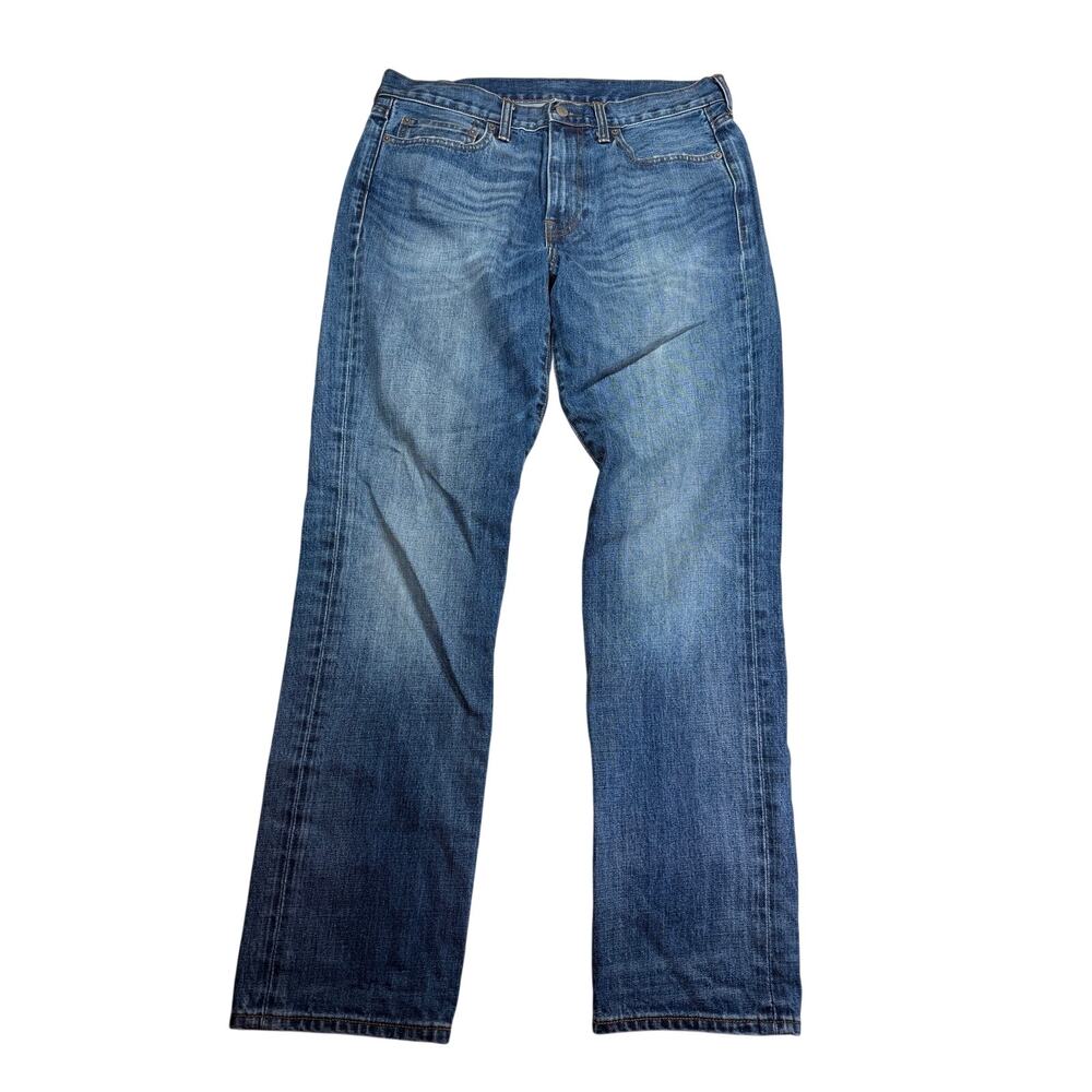 J Crew 770 Mens 32x32 Slim Straight Jeans Medium Wash 100% Cotton Denim